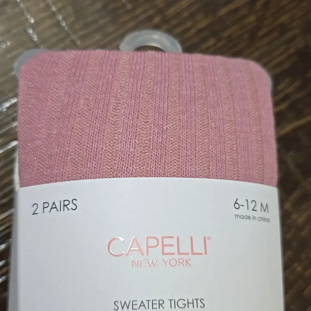 Capelli New York Sweater Tights 2-Pairs 6-12 Months